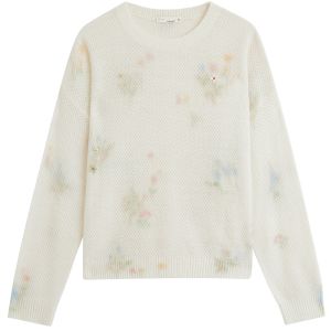 INMAN | Áo Sweater Knit Rộng In Hoa Cổ Tròn