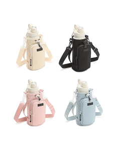 【COD】800-1000ML Water Bottle Bag With Shoulder Strap Portable Holder with Pocket Water Bottle Carry Bag