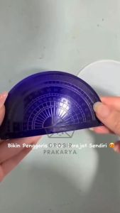 Cetakan Resin Penggaris Busur Cetakan Busur Derajat Ruler Mold Bentuk Setengah Lingkaran Bahan Silikon Karet Silicone Elastis Lentur Silicon Anti Lengket