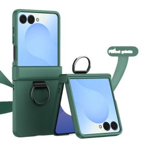 szhaiyu | Ring Holder Phone Case for Samsung Galaxy Z Flip 8 7 6 5 4 3 ZFlip8 ZFlip7 FE All Inclusive Hinge Protective Hard Cover