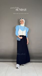 FIURI OFFICIAL- Rok ANI S - 9XL Rok Kain Navy Panjang Model A - A-Line Skrit - Rok Kerja Perawat Maba Mahasiswa Baru Muslimah Syari Murah Promo Diskon - Rok Dinas - Rok Putih Cokelat Coklat Abu Abu Hitam Besar Jumbo Big Size - Fashion Wanita