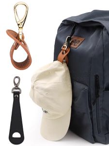Leather Hat Clip Hook Summer Sun Hat Storage Clip Peaked Cap Hands-Free Buckle Clip Button Fixing Band Pu