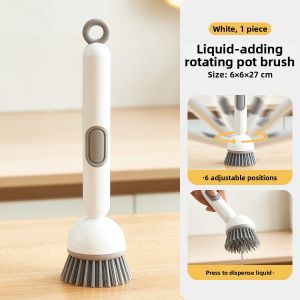 youqin | Non-Oil Adherent Scratch-Proof Multi-functional Kitchen Brush Long Handle