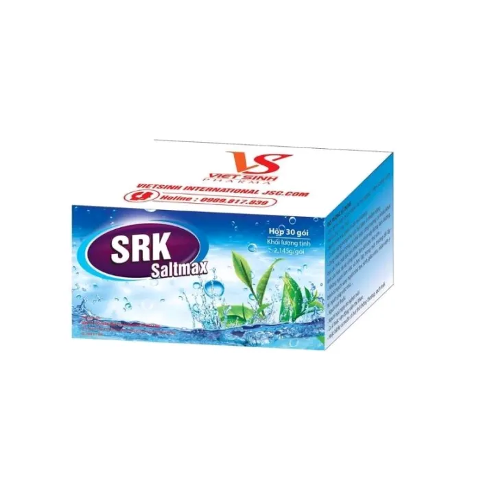 Muối rửa mũi SRK Saltmax hộp 30 gói hỗ trợ làm sạch bảo vệ xoang mũi