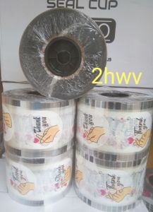 Plastik Lid Cup/Sealer Cup Jumbo Motif Thank You Hati 5000cup