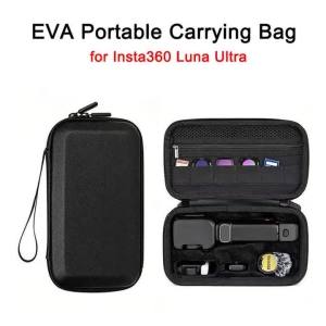 For Insta 360 Luna Ultra Hard EVA Protective Carrying Case  Shockproof Splashproof Travel Storage Bag with Hand Lanyard
