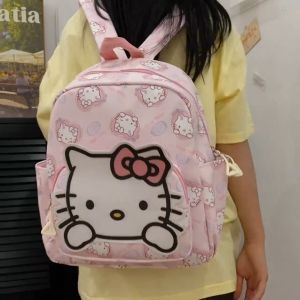 ACE🔥Kuromi Bag Girls School Bag Kids Waterproof Schoolbag New Large Capacity Cute Childrens Primary School Bags Lightweight Casual Backpack Beg Sekolah Perempuan2023122802