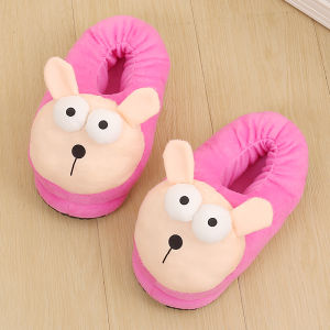 รองเท้าแตะผ้าฝ้ายน่ารักสำหรับใส่ในบ้านสำหรับผู้หญิง รองเท้าแตะสัตว์น่ารักแบบสวมหัวสำหรับฤดูหนาว รองเท้าแตะผู้หญิงแบบสวมหัวสุดน่ารัก