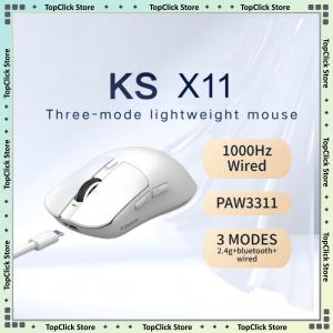 K-Snake X11 Lightweight Wireless Gaming Mouse PAW3311 12000 DPI 300mAh USB-C Bluetooth 2.4GHz 1000Hz for PC Laptop