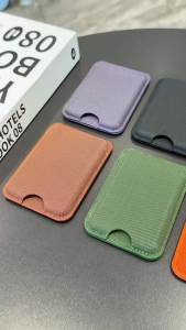 Original For MagSafe Magnetic Technology Woven Card Holder for iPhone17 16 15 14 13 12 Pro Max For Sansung Wallet Stand Card Bag
