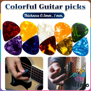 Klimo 0.5mm 1mm Guitar Pick Colorful Picks For Bass Electric & Acoustic Guitars