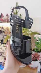 [ẢNH THẬT] Giày sandal cao gót ROSATA RO571 cao 8p - đen chì - HÀNG VIỆT NAM - BKSTORE