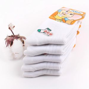 ถุงเท้าเด็กผ้าฝ้ายสีขาว ถุงเท้าผ้าตาข่ายฤดูร้อนสำหรับเด็กชายและเด็กหญิง ถุงเท้าผ้าฝ้ายสำหรับนักเรียน ถุงเท้าผ้าฝ้ายสีขาวบริสุทธิ์