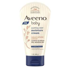 Aveeno Baby Soothing Relief Moisture Cream 227g - Lotion For Newborn Baby Sensitive Skin Eczema