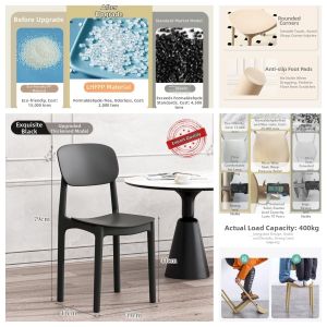 MOLORE | Wicker Stackable Dining Chair With Backrest