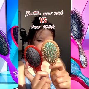 FEMME || Wetbrush Mini Disney Glitter Ball - Sisir Rambut Anak Karakter Princess Disney