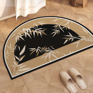 New Chinese Style Bathroom Mat Green Anti-Slip Toilet Carpet Arch Hand Washing Room Diatom Mud Absorbent Foot Pad Home Use