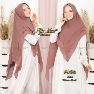BISA COD Hijab Syari Kepala Soft Pet Antem Kode ALDA Bahan Ceruty Babydoll By Ory AjeZas Collection