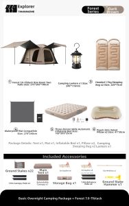 TanXianZhe | Overnight Portable Weatherproof Double-roof Tent Easy Setup