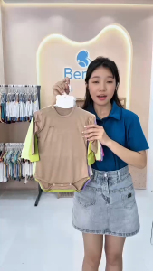 Bộ body chip tay dài BENTY nhiều màu dễ thương cho bé từ sơ sinh đến 18 thángchất vải an toàn da bé