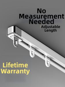 WEILAISHI | Punched Thickened Aluminum Curtain Track Rod Single Double Set