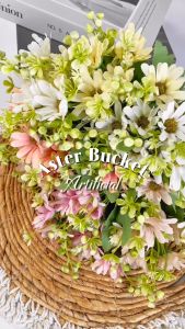 Bunga Aster Buket Cabang 5/Bunga Matahari Palsu/Bunga Hias Aster Krisan Artificial (NK-85)