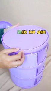 Tudung Saji 4 Susun Food Container Belum Rakitan Modern dan Estetik Premium