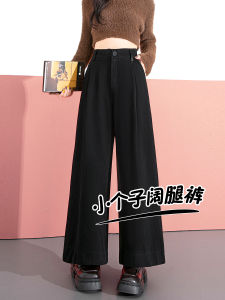 Spring Autumn High Waist Loose Wide Leg Pants Womens Casual Trousers Slimming Long Pants Straight Cut Pocket Detail