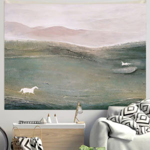 VIKAMA Vintage Ngựa Thảm Treo Tường Tối Giản Boho Trang Trí Nhà Cho Phòng Ngủ Phòng Khách Ký Túc Xá Thẩm Mỹ Động Vật Polyester