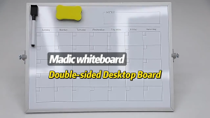 กระดานไวท์บอร์ดตั้งโต๊ะ กระดานไวบอด ใช้งานได้ 2 ฝั่ง ตั้งโต๊ะไว้จดบันทึก เขียนโน๊ตได้สะดวก สามารถติดแม่เหล็กได้ หมุน ได้ รอบทิศทางHongKong60