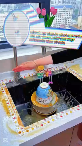 Đầu Vòi Xịt Tăng Áp Có Đá Lọc Nước – Rửa Bát Cực Mạnh Xoay 360° Kéo Dài Chống Văng Nước 💦K2-10.1