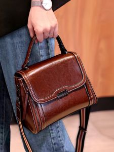 Genuine Leather Womens Bag Crossbody Bag Womens 2023 New Arrival Tide Fancy Fashion New Satchel Shoulder Bag Large Capacity