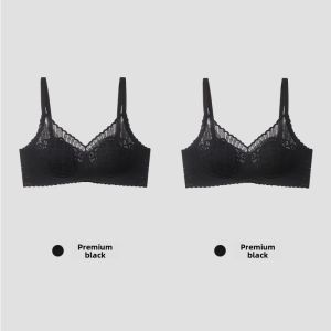 Miiow | Luxurious Light Weight Lace Bra Womens Nude Sensation Seamless Big Chest Looks Small Gathered Anti-Sagging Beautiful Back Underwear