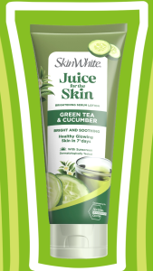 SkinWhite Brightening Serum Lotion with Sunscreen Green Tea & Cucumber 180ml - Set of 2