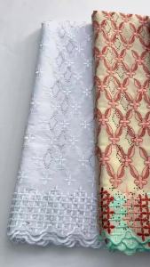 2026 New Style African Cotton Lace Fabric with Exquisite Floral Embroidery Swiss Voile Lace Fabric For Clothing Wedding Decor