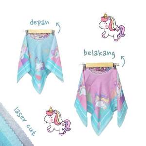 Voal Printing Anak Motif Kuda Pony / Hijab Anak Motif Lucu