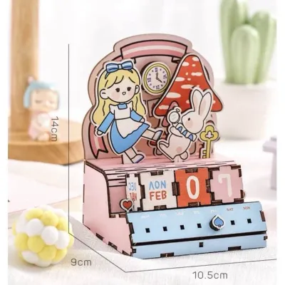Lịch vạn niên bằng gỗ dùng để trang trí bàn làm việc bàn học