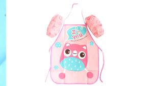 Arm Sleeves Kids Apron Art Painting Cute Waterproof Multipurpose Cooking Art Cleaning Nylon Cute Kids Painting Apron Children Cute Art Apron