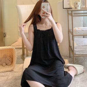 ฤดูร้อนผ้าฝ้ายลินินพิมพ์ชุดนอนสําหรับผู้หญิงคุณภาพสูงสบายหลวม Fit เสื้อผ้าขนาดใหญ่