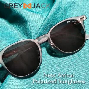 Grey Jack Sunglasses Kacamata Hitam Polarized Model Kotak Bahan TR+Metal Anti UV400 P1232