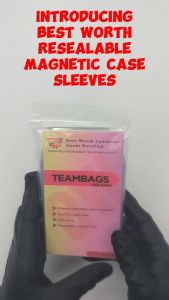 Best-Worth Resealable Magnetic Case Sleeves – Teambags for up to 100pt Magnetic Cases | 100 Pcs