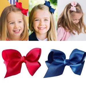 British Stereo Bow Headdress Hair Accessories Jewelry Hairpin Barrettes Red Blue Hair Clip Cute Lady Princess