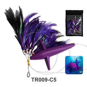 เหยื่อตกปลา TEASER TR009 122 กรัม เหยื่อตกปลาทะเลน้ำลึก รูปนกทะเล พร้อมขนนกสำหรับลากจูงปลาใหญ่ ตกปลาทูน่า พร้อมตะขอ