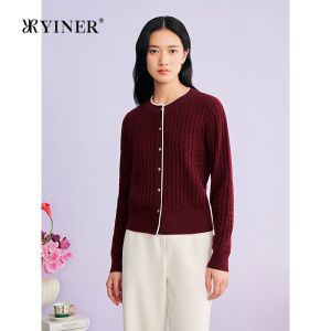 Elegant Retro Textured Wool Blend Knitwear