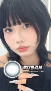 Lens xám có độ cận Angel Eyes BUSAN hiệu ứng loang màu mắt ướt kính áp tròng xám hiệu ứng trâng khuyết đối xứng filter đang thịnh hành trên tốp tốp | GDia 13.6mm