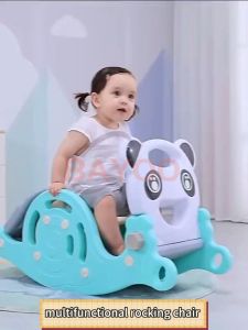 Bayoo Slide for Kids: A Multi-functional Plastic Slide with Basketball & Rocking Horse