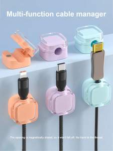 6/3/1Pcs Magnetic Cable Clips Self Adhesive Wire Holder Organizer USB Power Cord Desk Car Home Office Bedside