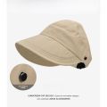 Summer Elegant Womens Sun UV Protection Quick Dry Fishing Cap Wide Brim Duckbill Half Empty Top Hat. 