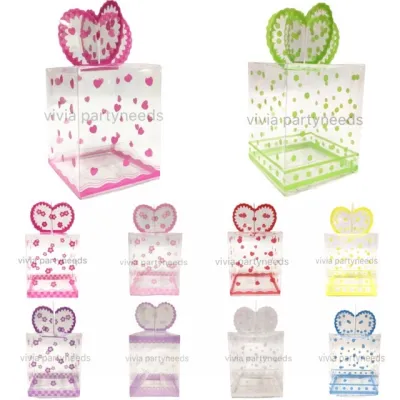 12pcs Acetate Box Transparent Birthday Wedding Party Gift Package Souvenirs Box 6.5x6.5x8.5cm