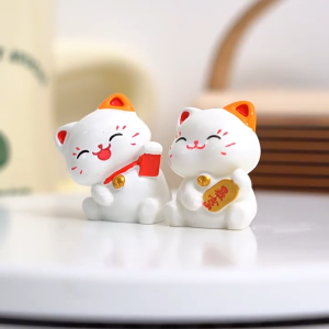 Tượng mèo thần tài minekineko dễ thương để bàn decor terrarium stellariva
